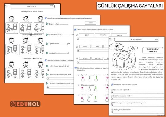 OKUMA ANLAMA,CÜMLE OLUŞTURMA, NOKTALAMA İŞARETLERİ,CÜMLE TAMAMLAMA,YAZIM YANLIŞI, VERİLMEYENLİ