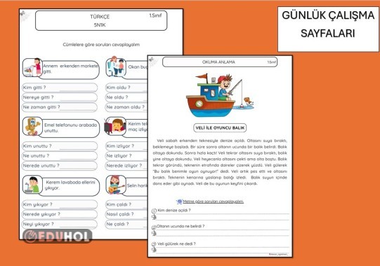 OKUMA ANLAMA İLE 5N1K ÇALIŞMA KAĞIDI