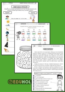 OKUMA ANLAMA, SEBEP SONUÇ, ÇIKARMA İŞLEMİ ÇALIŞMA KAĞITLARI