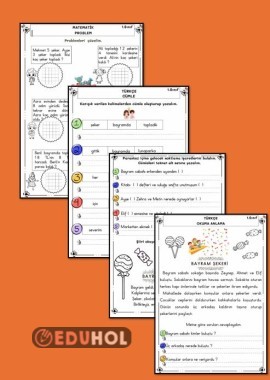 OKUMA ANLAMA, ŞİİR ,  KARIŞIK KELİMELERDEN CÜMLE KURMA, PROBLEM TOPLAMA ÇIKARMA