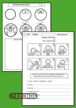 OLAY OLUŞ SIRASI BASİT ÇİZİM ÇALIŞMA KAĞIDI