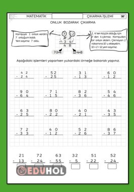 ONLUK BOZARAK ÇIKARMA ÇALIŞMA KAĞIDI