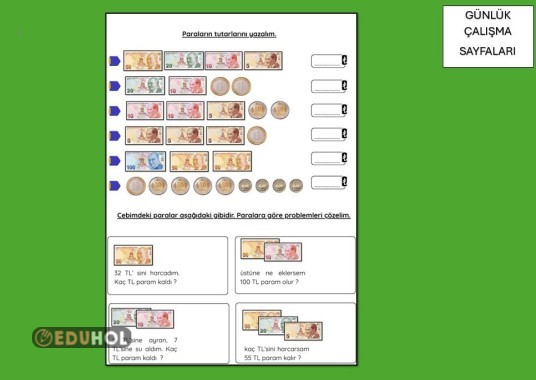 PARALAR ÇALIŞMA SAYFASI
