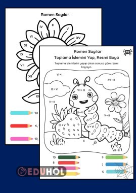 ROMEN SAYILAR BOYAMA ÇALIŞMA KAĞIDI