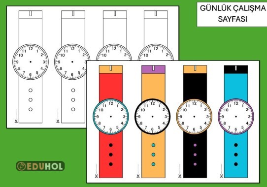 SAATİNİ KENDİN OLUŞTUR. (YATAY ) boya Kes kullan