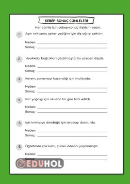 SEBEP SONUÇ ÇALIŞMA KAĞIDI 2