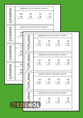 TOPLAMA ÇIKARMA DEFTERE YAPIŞTIRMA
