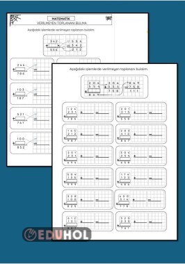 VERİLMEYEN TOPLANANI BULMA ÇALIŞMA KAĞIDI
