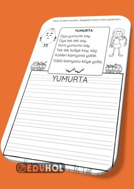 Y SESİ YUMURTA OKU ANLA YAZ ÇALIŞMA KAĞIDI