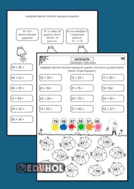 ZİHİNDEN TOPLAMA ÇALIŞMA KAĞIDI