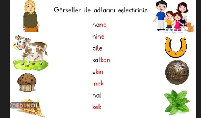 Görseller ile adlarını eşleştirme