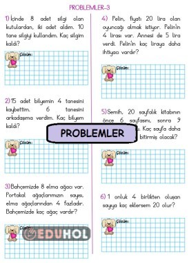 Problemler-3 · Eduhol - Etkinlik İndir Oyun Oyna Test Çöz Video İzle