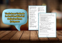 3. SINIF FEN BİLİMLERİ DEĞERLENDİRME