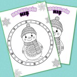 Hoş geldin kış boyama sayfası