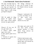 2. Sınıf Matematik Toplama ve Çıkarma İşleminde Tahmin Etme Problemleri