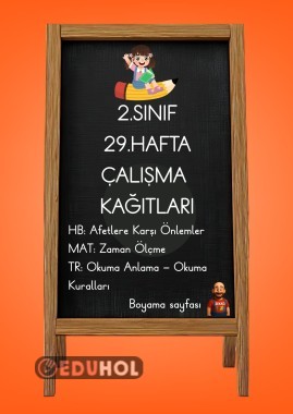2.Sınıf 29.Hafta Çalışma Kağıtları - 9 Sayfa