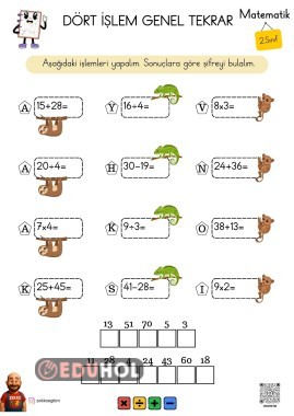 2.Sınıf Dört İşlem Genel Tekrar