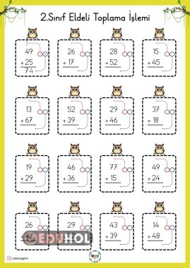 2.Sınıf Eldeli Toplama İşlemi - 1 (Kılavuzlu)