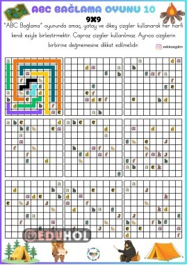 ABC Bağlama Oyunu 9X9 (İleri Seviye) 2 Adet