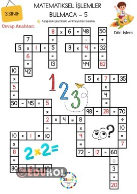 Matematik Dört İşlem Bulmaca 4 (3.Sınıf)