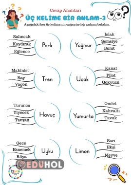 Üç Kelime Bir Anlam 3 (Tüm Sınıflar)