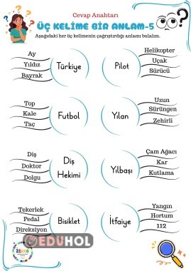 Üç Kelime Bir Anlam 5 (Tüm Sınıflar)