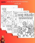 Hoş Geldin Ramazan Boyama Sayfaları (8 Adet)