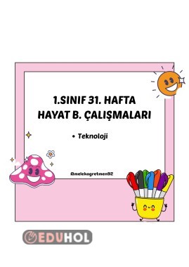 1. SINIF 31. HAFTA HAYAT BİLGİSİ ÇALIŞMALARI