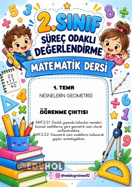 2. SINIF MATEMATİK SÜREÇ ODAKLI DEĞERLENDİRME GEOMETRİK CİSİMLER