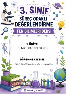 3. SINIF FEN BİLİMLERİ SÜREÇ ODAKLI DEĞERLENDİRME BİLİMSEL BİLGİYE ULAŞMA YOLLARI
