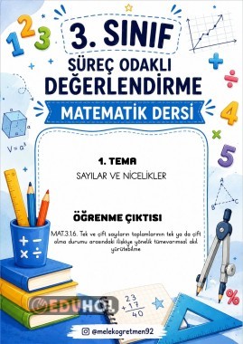 3. SINIF MATEMATİK SÜREÇ ODAKLI DEĞERLENDİRME TEK VE ÇİFT SAYILARIN TOPLAMI