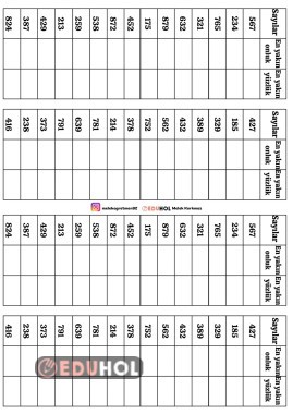 ONLUĞA VE YÜZLÜĞE YUVARLAMA DEFTER ŞABLONU