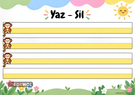 İlk Okuma Yazma yaz sil (yazı tahtası)