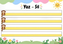 İlk Okuma Yazma yaz sil (yazı tahtası)