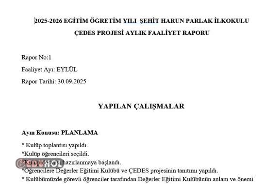 ÇEDES EYLÜL RAPOR 2025-2026