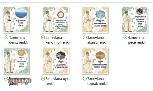 MEVLANA HAFTASI 7 ÖĞÜT RENKLİ