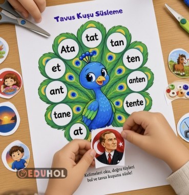 T sesi Tavus Kuşu Süsleme