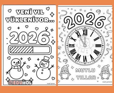YENİ YIL  10 ADET BOYAMA SAYFASI