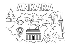 13 Ekim Ankara Boyama Sayfası