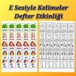 a n e kelimeriyle defter yapıştırma