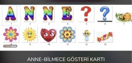 Anne Bilmece gösteri kartları
