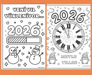 YENİ YIL  10 ADET BOYAMA SAYFASI