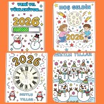 YENİ YIL 10 ADET RENKLİ SAYFA