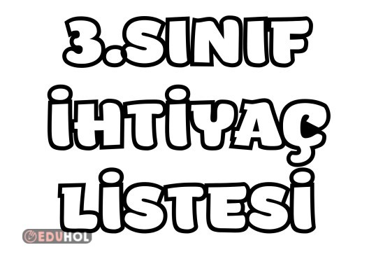 3.Sınıf İhtiyaç Listesi