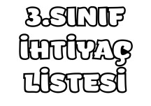 3.Sınıf İhtiyaç Listesi