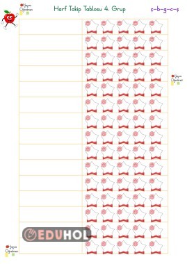 4.Grup Harf Takip Çizelgesi