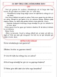 3. Sınıf Türkçe 1. Süreç değerlendirme