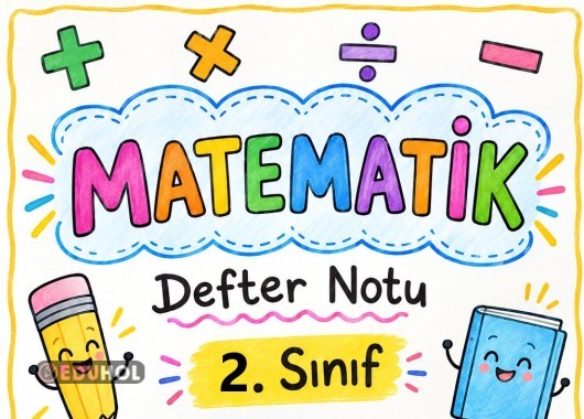 2.Sınıf Matematik Doğal Sayılar - Okunuşları - Yazılışları Defter Notu