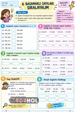 6 Basamaklı Sayılarda Sıralama