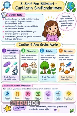 Canlıların Sınıflandırılması - Defter Notu